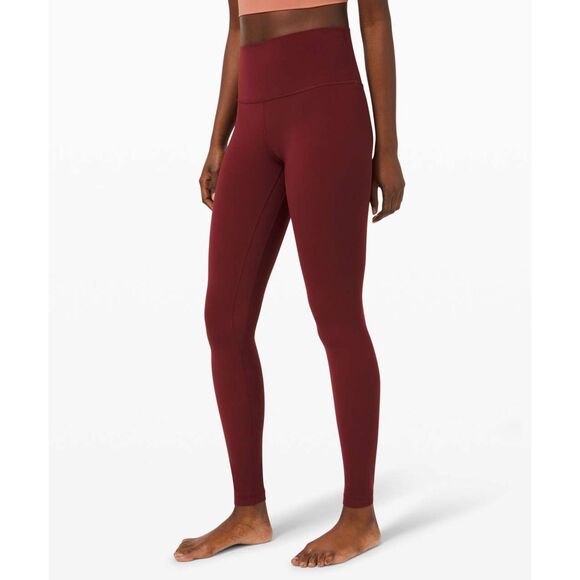 NEW Lululemon Align Women’s  size 10 High Rise Pant 28” Red Merlot - Picture 1 of 3